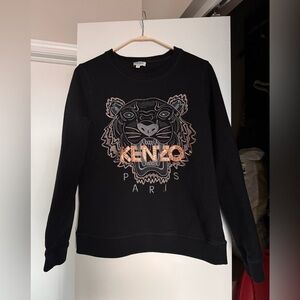 Kenzo Black and Gold Tiger Crewneck Sweater